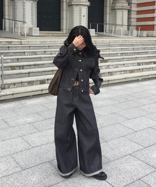 INTER FACTORY(インターファクトリー)の「rinka.ルーズデニム made in INTERFACTORY(デニムパンツ・レディース・グレー/ブルー・LARGE/MEDIUM)」の20枚目の写真