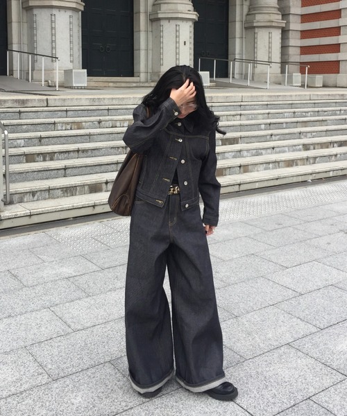 INTER FACTORY(インターファクトリー)の「rinka.ルーズデニム made in INTERFACTORY(デニムパンツ・レディース・グレー/ブルー・LARGE/MEDIUM)」の21枚目の写真