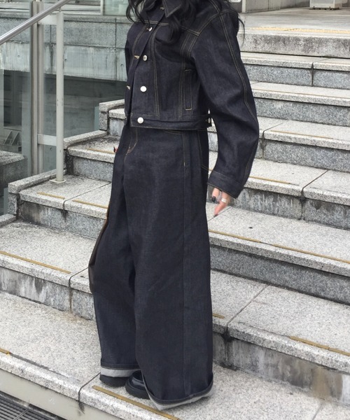 INTER FACTORY(インターファクトリー)の「rinka.ルーズデニム made in INTERFACTORY(デニムパンツ・レディース・グレー/ブルー・LARGE/MEDIUM)」の6枚目の写真