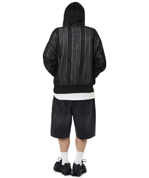 OY（オーワイ）の「『OY/オーワイ』 RAW HEM TAPE DENIM SHORTS/ロウヘムテープデニムショーツ（デニムパンツ・レディース・ブラック/ブルー・S/M/L）」の5枚目の写真