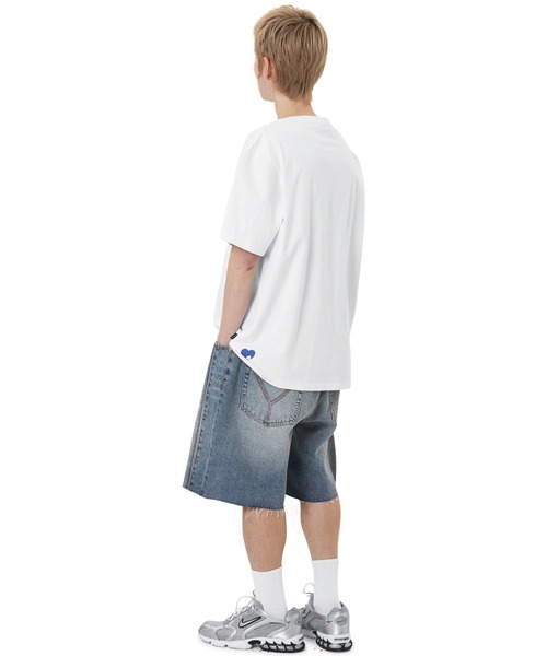 ★OY★RAW HEM TAPE DENIM SHORTS - WASHED BLUE★正規品/送料込 OY/オーワイ』 RAW HEM TAPE DENIM SHORTS/ロウヘムテープデニム