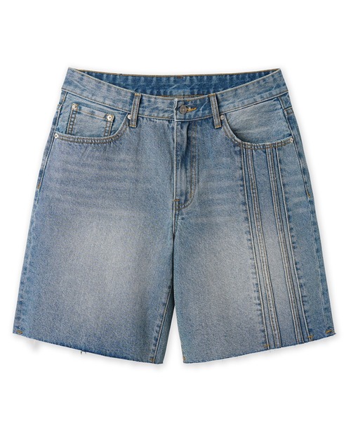 ★OY★RAW HEM TAPE DENIM SHORTS - WASHED BLUE★正規品/送料込 OY/オーワイ』 RAW HEM TAPE DENIM SHORTS/ロウヘムテープデニム