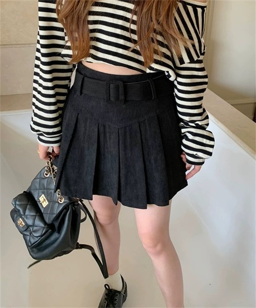 セール】ベルト付き プリーツミニスカート（スカート）｜FREE STYLISTS