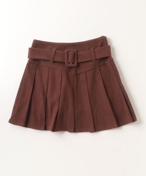 FREE STYLISTS(フリー スタイリスト)の「ベルト付き プリーツミニスカート(スカート・レディース・アイボリー/カーキ/ブラック/ブラウン・S/M/L/XL)」の6枚目の写真