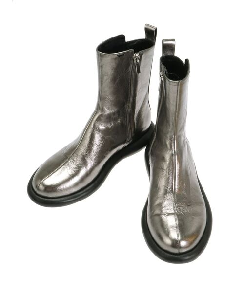 UN3D.(アンスリード)の「ROUND LOW HEEL BOOTS / ラウンドロウヒールブーツ(ブーツ・レディース・ブラック/シルバー/ゴールド・38/36/37)」の4枚目の写真