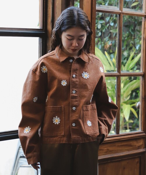 セール】ambiance / Embroidery Jacket（S～M）（デニム