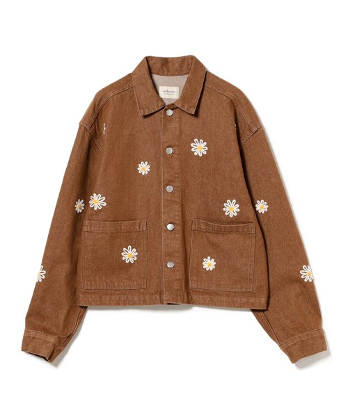 B:MING by BEAMS（ビーミングバイビームス）の「ambiance / Embroidery Jacket（S～M）（デニムジャケット・レディース・ブラウン/ブラック・SMALL/MEDIUM）」の22枚目の写真