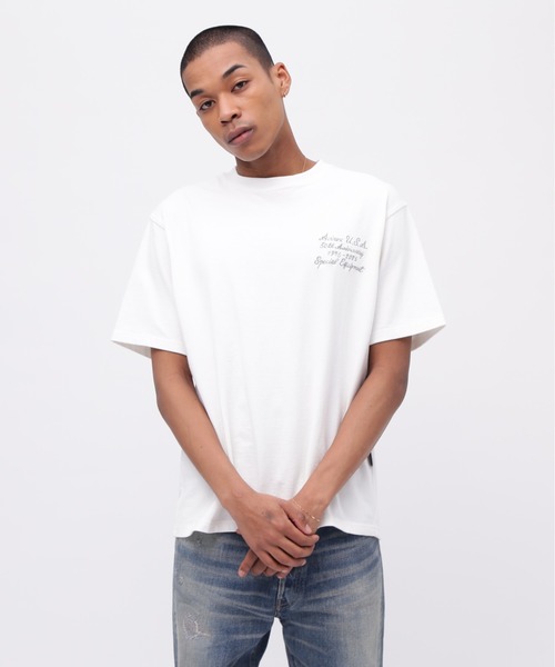 AVIREX(アヴィレックス)の「《50th Anniversary》LEATHER PATCHED VARSITY T-SHIRT / レザー パッチド バーシティ 半袖Tシャツ / AVIREX / アヴィレックス(Tシャツ/カットソー・メンズ・ブラック/ホワイト/ネイビー・XX-LARGE/X-LARGE/LARGE/MEDIUM)」の17枚目の写真