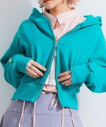 TTOL（トール）の「裏毛クロップドダブルジップパーカー（パーカー）」