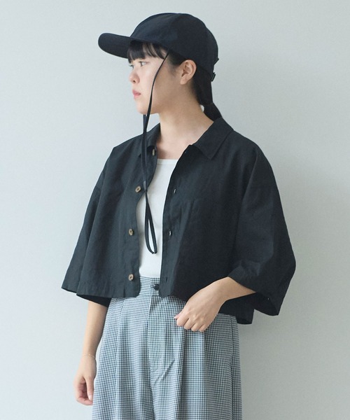 yuni(ユニ )の「hightwist コットン product dye haori シャツ(シャツ/ブラウス・レディース・ブラック/ブルー/グレー・FREE)」の18枚目の写真