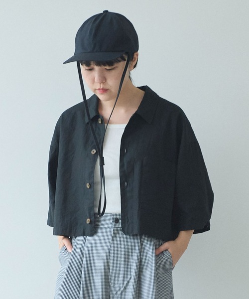 yuni(ユニ )の「hightwist コットン product dye haori シャツ(シャツ/ブラウス・レディース・ブラック/ブルー/グレー・FREE)」の19枚目の写真