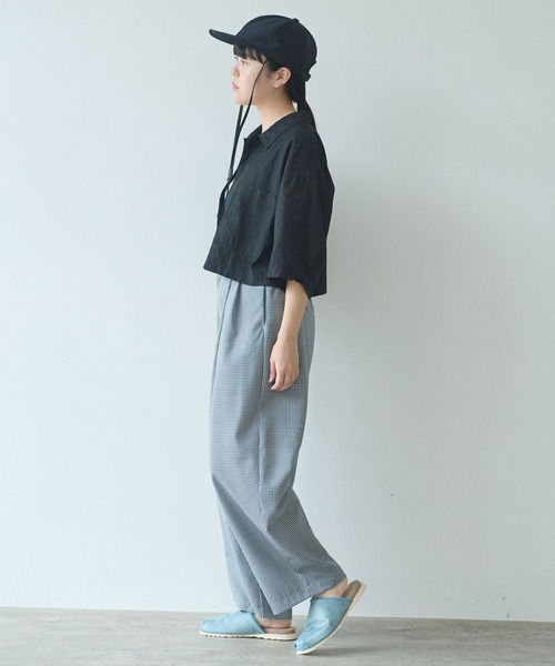 yuni(ユニ )の「hightwist コットン product dye haori シャツ(シャツ/ブラウス・レディース・ブラック/ブルー/グレー・FREE)」の16枚目の写真