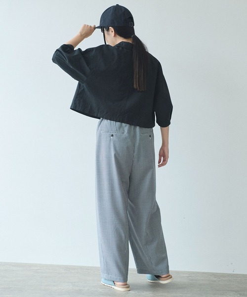 yuni(ユニ )の「hightwist コットン product dye haori シャツ(シャツ/ブラウス・レディース・ブラック/ブルー/グレー・FREE)」の17枚目の写真