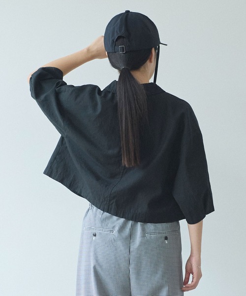 yuni(ユニ )の「hightwist コットン product dye haori シャツ(シャツ/ブラウス・レディース・ブラック/ブルー/グレー・FREE)」の21枚目の写真