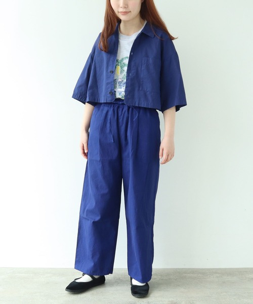 yuni(ユニ )の「hightwist コットン product dye haori シャツ(シャツ/ブラウス・レディース・ブラック/ブルー/グレー・FREE)」の5枚目の写真