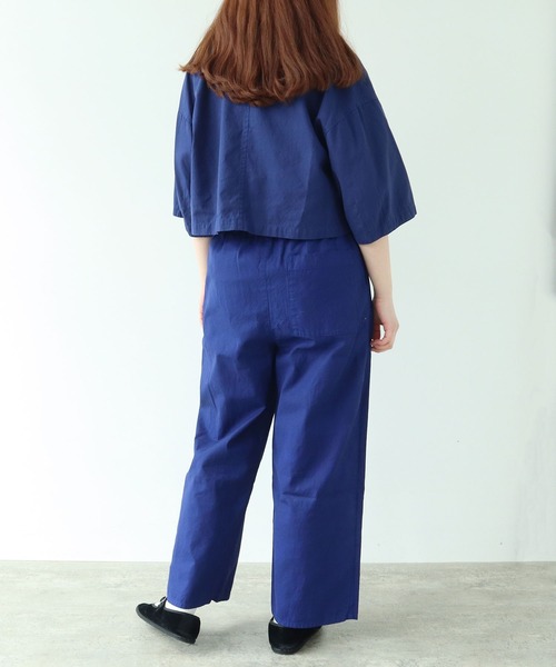 yuni(ユニ )の「hightwist コットン product dye haori シャツ(シャツ/ブラウス・レディース・ブラック/ブルー/グレー・FREE)」の7枚目の写真