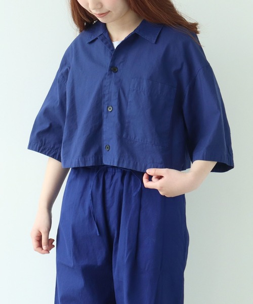 yuni(ユニ )の「hightwist コットン product dye haori シャツ(シャツ/ブラウス・レディース・ブラック/ブルー/グレー・FREE)」の9枚目の写真