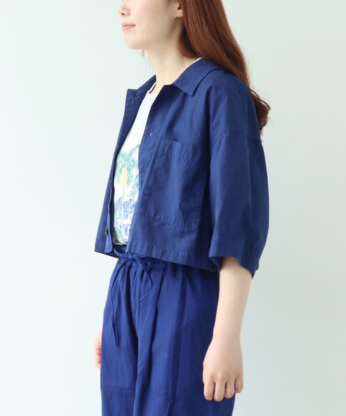 yuni(ユニ )の「hightwist コットン product dye haori シャツ(シャツ/ブラウス・レディース・ブラック/ブルー/グレー・FREE)」の10枚目の写真