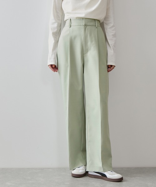 VIS(ビス)の「【美easy】コンフォートストレートワイドパンツ/イージーケア・UVケア・セットアップ対応(スラックス・レディース・ネイビー/ライトグリーン/ベージュ系その他・SS/S/M/L)」の11枚目の写真