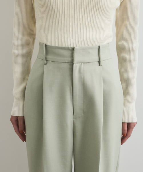 VIS(ビス)の「【美easy】コンフォートストレートワイドパンツ/イージーケア・UVケア・セットアップ対応(スラックス・レディース・ネイビー/ライトグリーン/ベージュ系その他・SS/S/M/L)」の17枚目の写真