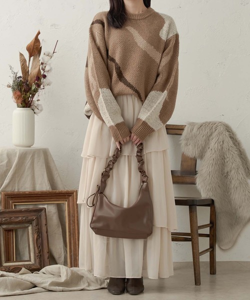 Ambre Neige(アンブルネージュ)の「jacquard nuance knit / ジャガードニュアンスニット(ニット/セーター・レディース・アイボリー/ダークブラウン/ライトグリーン・FREE)」の14枚目の写真