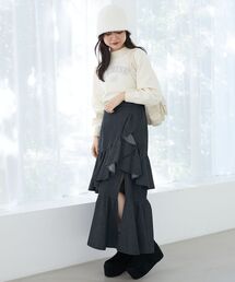 MAJESTIC LEGON | フリルデザインスリットスカート(スカート)