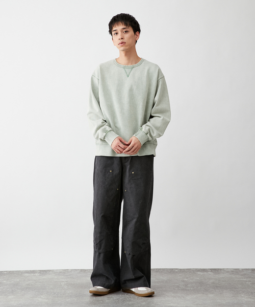 B.C STOCK(ベーセーストック)の「【PLANET OF EARTH】ダブルニー ダック バギーパンツ(その他パンツ・メンズ・ベージュ/スミクロ/ブラック・MEDIUM/LARGE)」の4枚目の写真