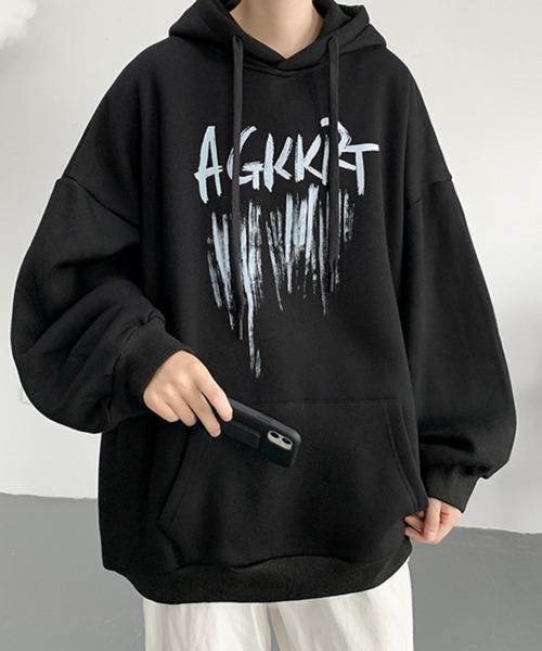 NOWLE(ノウル)の「【NOWLE】ビッグシルエット ワイドスリーブ ロゴ スウェット パーカー(パーカー・メンズ・グレー/ブラック/ブラウン/ホワイト・LARGE/X-LARGE/MEDIUM)」の19枚目の写真