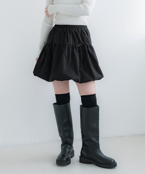 coca(coca)(コカ)の「【WEB限定セール】ポプリン バルーンミニスカート(スカート・レディース・ホワイト/ブラック・M/L)」の15枚目の写真