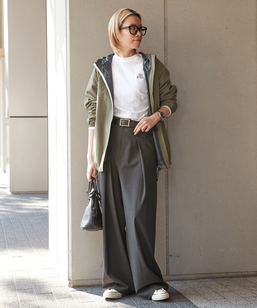 PROVOKE （プロヴォーク）の「【PROVOKE/プロヴォーク】タックワイドパンツ（スラックス・レディース・チャコールグレー/ネイビー・38/34/36）」の11枚目の写真