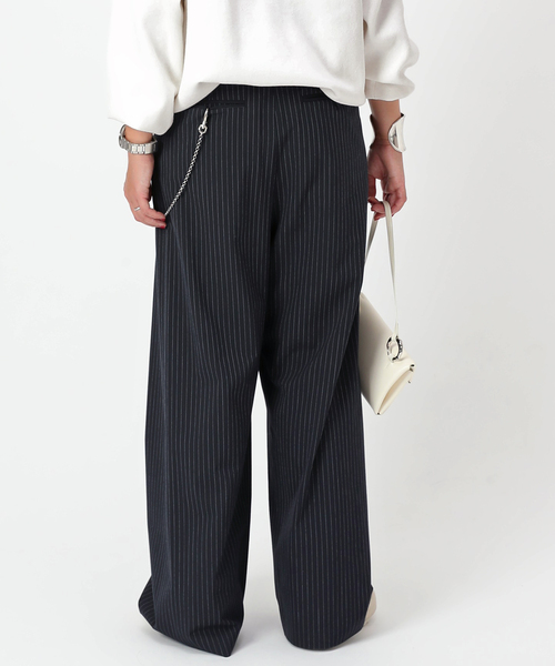 PROVOKE （プロヴォーク）の「【PROVOKE/プロヴォーク】タックワイドパンツ（スラックス・レディース・チャコールグレー/ネイビー・38/34/36）」の16枚目の写真