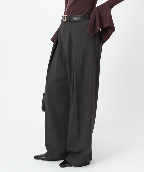 PROVOKE （プロヴォーク）の「【PROVOKE/プロヴォーク】タックワイドパンツ（スラックス・レディース・チャコールグレー/ネイビー・38/34/36）」の21枚目の写真