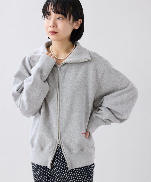本日21時まで‼️8500円‼️agnesbフランス製90s ジップスウェット アニエスベー 90s フランス製 ビッグロゴ スウェット スイング