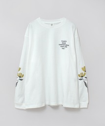 RNA-N | M2391 FLOWERスリーブプリントロンT(Tシャツ/カットソー)