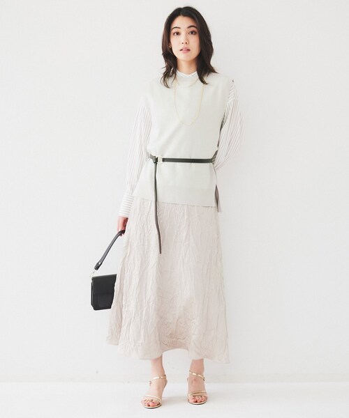 UNTITLED（アンタイトル）の「【アンサンブル可能】ニットベスト（ニット/セーター・レディース・ブラウン系/ナチュラル/ブルーグリーン/チャコールグレー・44/48/00/02/04）」の19枚目の写真