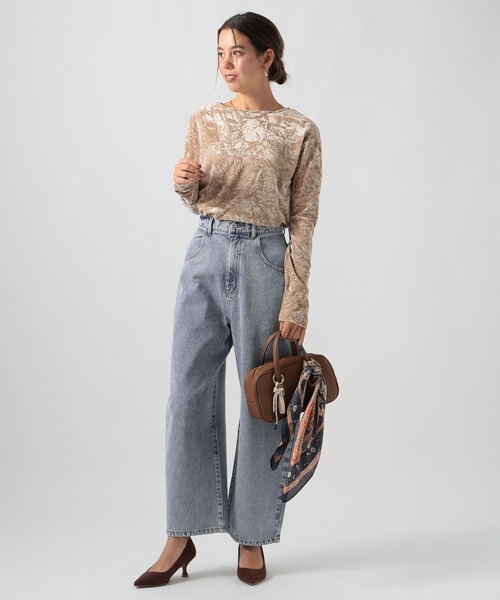 BAYFLOW（ベイフロー）の「70×70 ペイズリー柄スカーフ（バンダナ/スカーフ・レディース・アイボリー/ネイビー/レッド・FREE）」の21枚目の写真