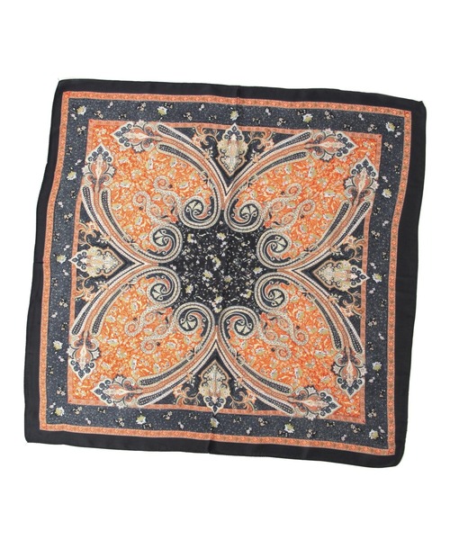 BAYFLOW（ベイフロー）の「70×70 ペイズリー柄スカーフ（バンダナ/スカーフ・レディース・アイボリー/ネイビー/レッド・FREE）」の13枚目の写真