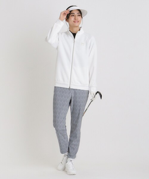 adabat（アダバット）の「クロスロゴジップアップブルゾン（ブルゾン・レディース・ホワイト/ネイビー・38/40/42）」の5枚目の写真