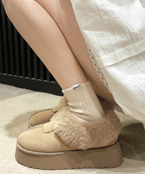 Lace Ladies（レースレディース）の「スエード調 厚底 ムートン