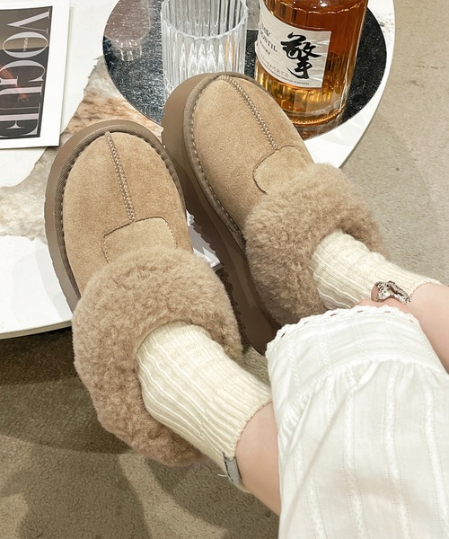 Lace Ladies（レースレディース）の「スエード調 厚底 ムートン