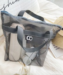 BAYBLO（ベイブロ）の「(SB)カートゥーン アイズ メッシュ ハンドバッグ[ワッペン]（ハンドバッグ）」