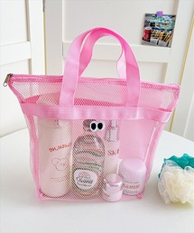 BAYBLO（ベイブロ）の「(SB)カートゥーン アイズ メッシュ ハンドバッグ[ワッペン]（ハンドバッグ）」