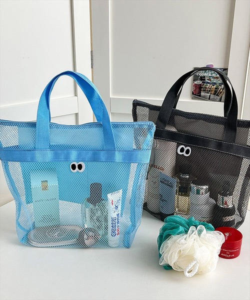 BAYBLO（ベイブロ）の「(SB)カートゥーン アイズ メッシュ ハンドバッグ[ワッペン]（ハンドバッグ・レディース・ネイビー/パープル/グレー/ブラック/エメラルド/スカイブルー/ライトピンク・ONE SIZE）」の18枚目の写真