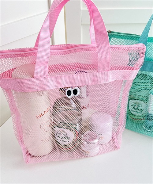 BAYBLO（ベイブロ）の「(SB)カートゥーン アイズ メッシュ ハンドバッグ[ワッペン]（ハンドバッグ・レディース・ネイビー/パープル/グレー/ブラック/エメラルド/スカイブルー/ライトピンク・ONE SIZE）」の16枚目の写真