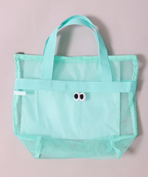 BAYBLO（ベイブロ）の「(SB)カートゥーン アイズ メッシュ ハンドバッグ[ワッペン]（ハンドバッグ・レディース・ネイビー/パープル/グレー/ブラック/エメラルド/スカイブルー/ライトピンク・ONE SIZE）」の21枚目の写真