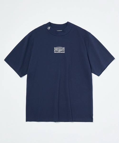 penguin BY MUNSINGWEAR(ペンギン バイ マンシングウェア)の「Graphic Mock neck shirt(Tシャツ/カットソー・メンズ・ネイビー/ホワイト/ブラック・M/L/XL)」の2枚目の写真