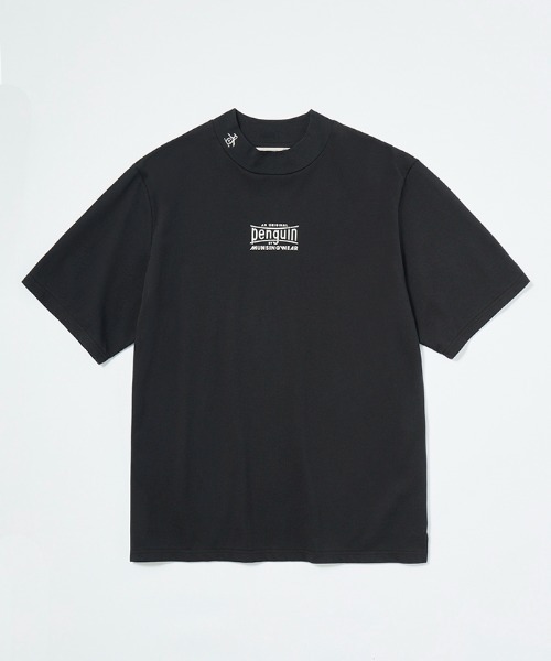 penguin BY MUNSINGWEAR(ペンギン バイ マンシングウェア)の「Graphic Mock neck shirt(Tシャツ/カットソー・メンズ・ネイビー/ホワイト/ブラック・M/L/XL)」の3枚目の写真