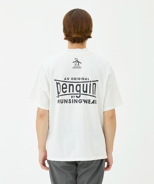 penguin BY MUNSINGWEAR(ペンギン バイ マンシングウェア)の「Graphic Mock neck shirt(Tシャツ/カットソー・メンズ・ネイビー/ホワイト/ブラック・M/L/XL)」の6枚目の写真