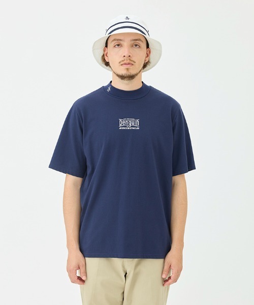 penguin BY MUNSINGWEAR(ペンギン バイ マンシングウェア)の「Graphic Mock neck shirt(Tシャツ/カットソー・メンズ・ネイビー/ホワイト/ブラック・M/L/XL)」の14枚目の写真