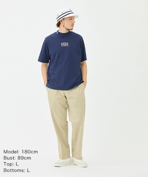 penguin BY MUNSINGWEAR(ペンギン バイ マンシングウェア)の「Graphic Mock neck shirt(Tシャツ/カットソー・メンズ・ネイビー/ホワイト/ブラック・M/L/XL)」の21枚目の写真